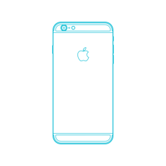 Digital Apple Iphones Apple Iphone 6S Plus 9Th Gen Line Art Svg Vector, Free Vectors File